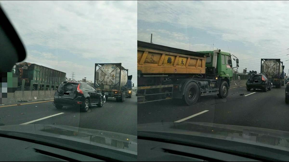 C柱都沒變形!大貨車前後夾擊 瑞典國寶再度安全下莊