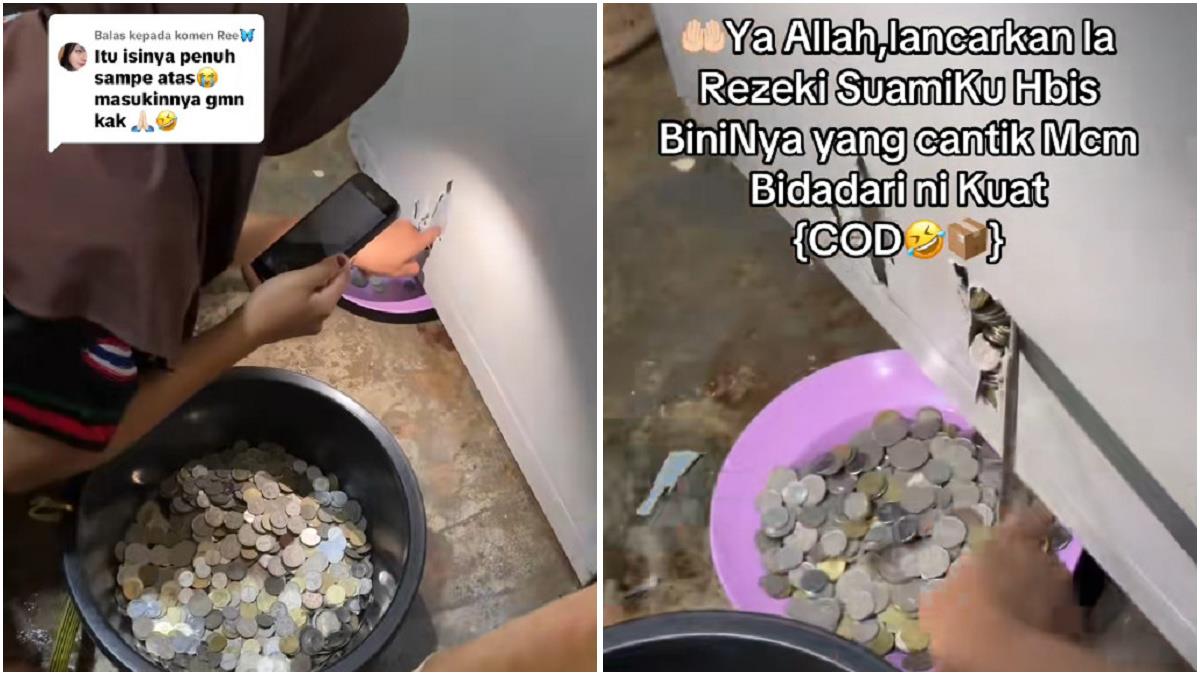 懷疑尪藏私房錢！ 她橇開木門驚見「硬幣如錢雨」...存很久了