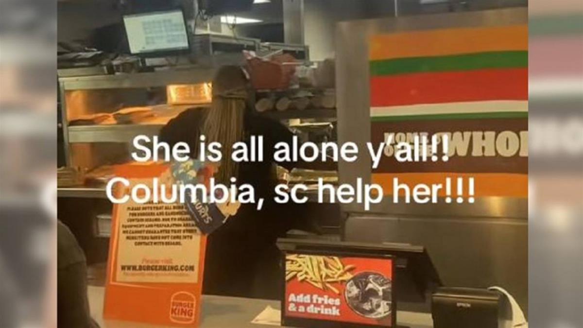 整間店剩她！「1人當6人用」上班逾12小時 漢堡王發聲了