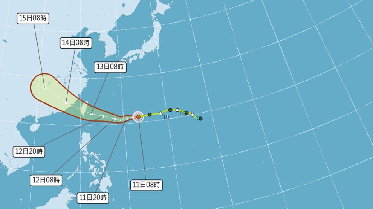 颱風楊柳逼近台灣！最快深夜發布海警 風雨最大時間點曝