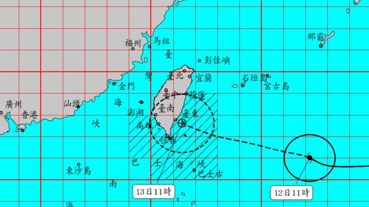 中颱楊柳逼近！ 氣象署下午2:30發布陸警 首波4縣市列警戒