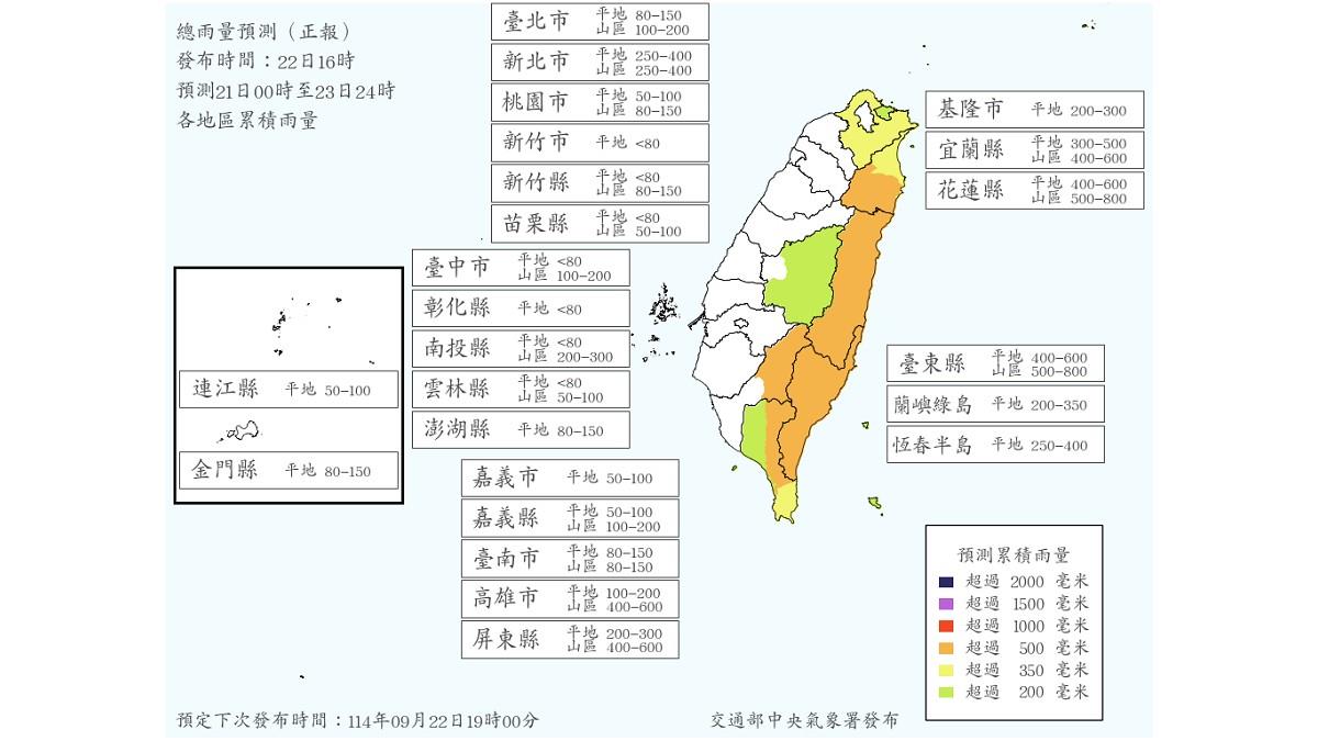 「7縣市」明達停班課標準 氣象署最新預測出爐
