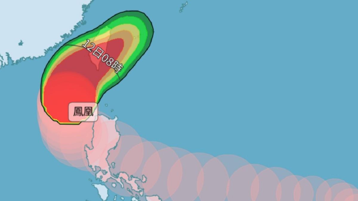 鳳凰暴風圈侵襲率 9縣市3地破8成！2縣市近100％