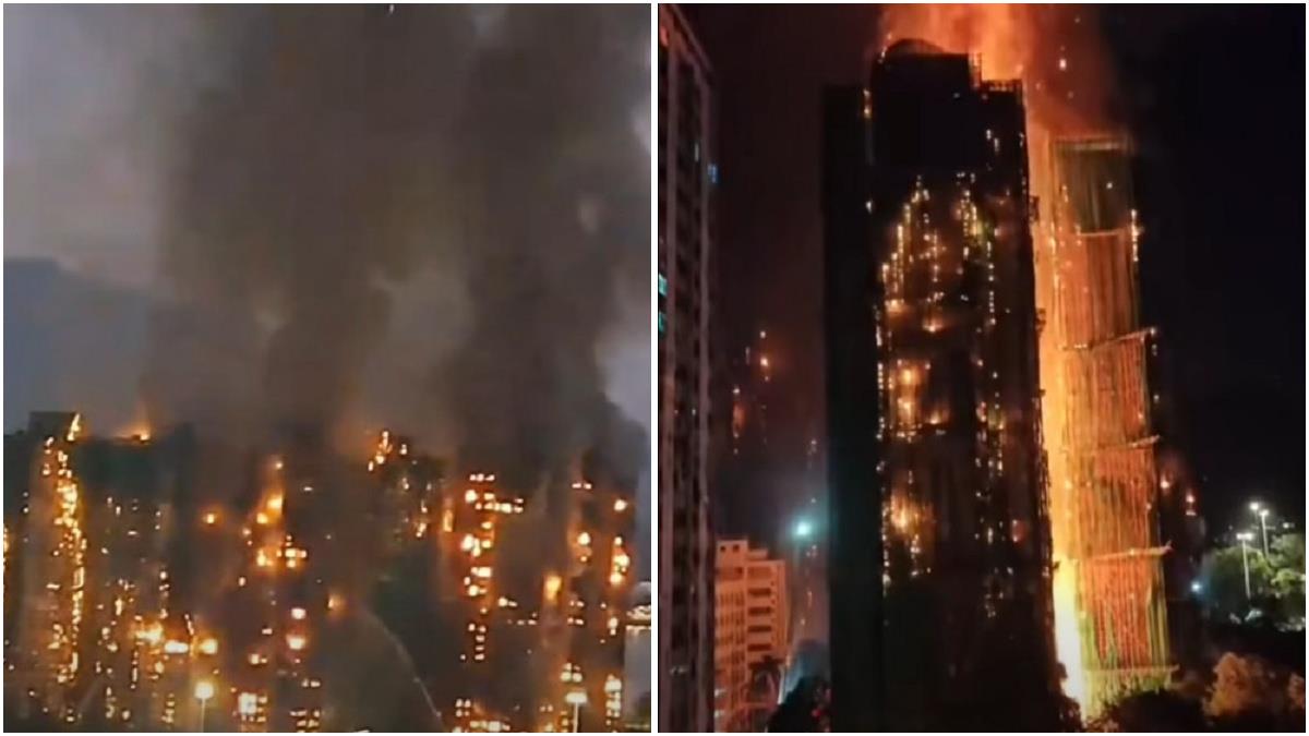 竹棚變火瀑！ 香港五級大火「連燒7棟奪44命」 承辦商業主全神隱