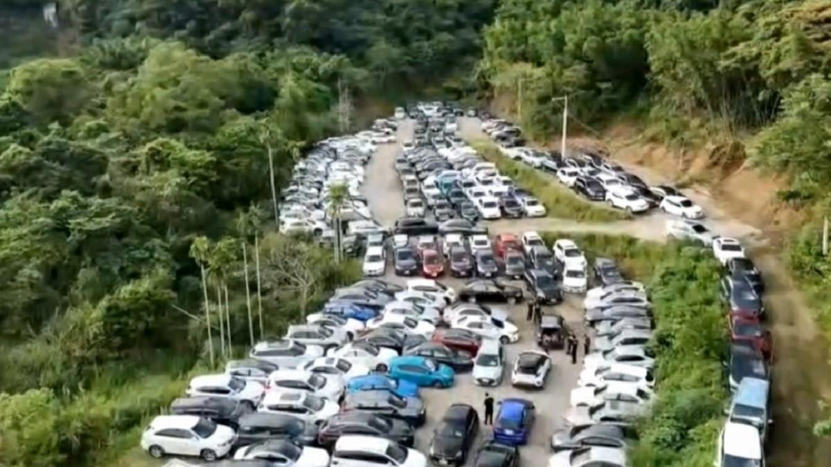 史上最大規模！三環幫藏232輛權利車 震撼空拍畫面曝